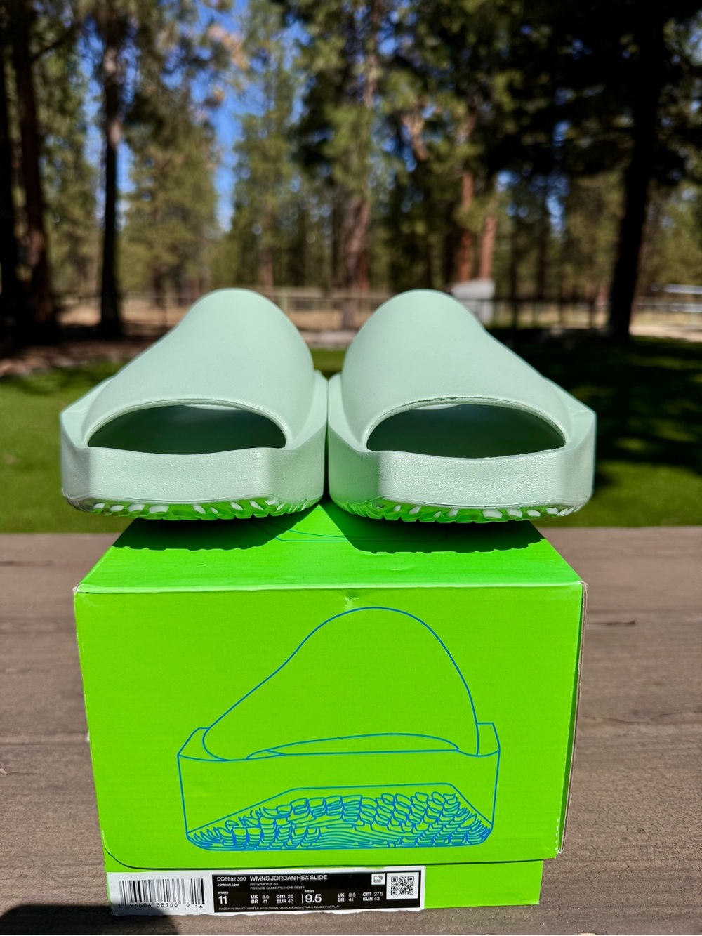 Jordan Hex Slide WMNS 11 Men’s 9.5 Pistachio Frost DQ8992-300 NEW in Box - Picture 5 of 6